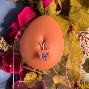 Butterfly belly ring